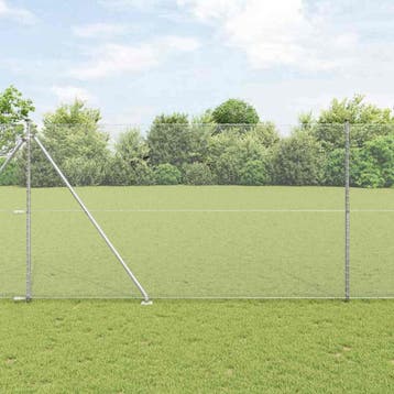 vidaXL zeshoekig gaasgek met palen 50 x 1,5 m Gegalvaniseerd, Verzenden