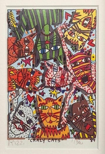 James Rizzi (1950-2011) - Crazy Cats