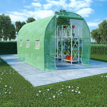 vidaXL Kas 6,86 m² 3,43x2x2 m, Verzenden, Nieuw