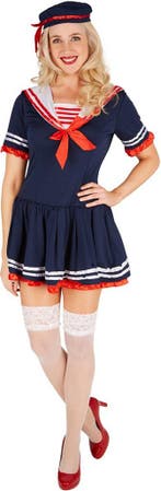 2dekans | Dressforfun - Marinedame - Vrouwenkostuum met, Ophalen of Verzenden