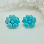 Turquoise - Zilver - Oorbellen - Natuurlijk turkoois