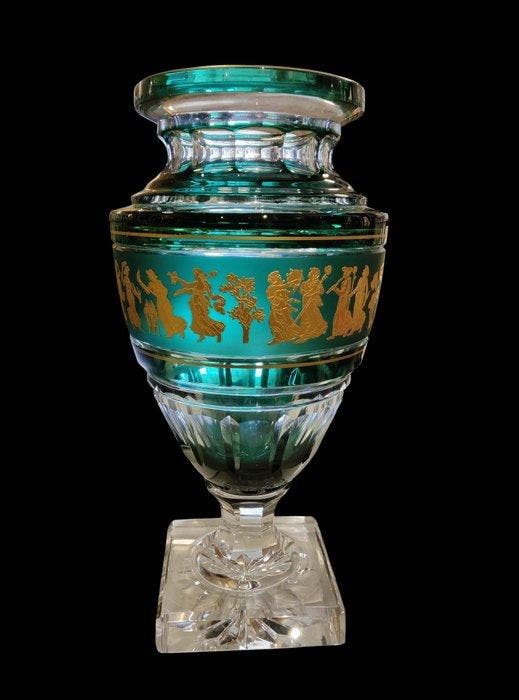 Val Saint Lambert - Vaas - Jupiter - Dans van Flora (Hoogte, Antiek en Kunst, Antiek | Glaswerk en Kristal
