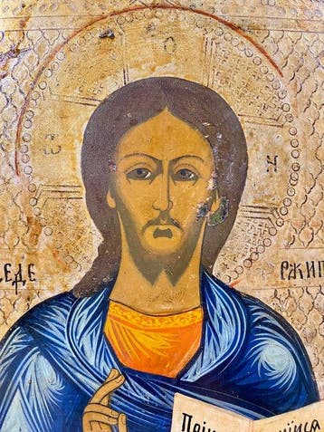 Icoon - Christus Pantokrator - Hout