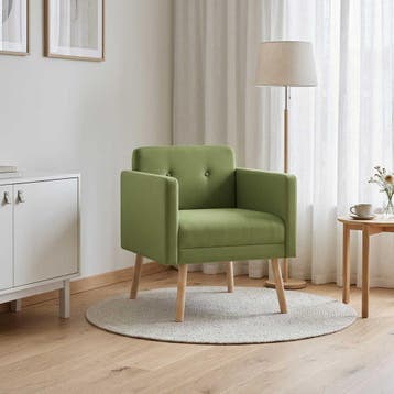 vidaXL Accentstoel Lichtgroen fluweel, Huis en Inrichting, Verzenden, Nieuw