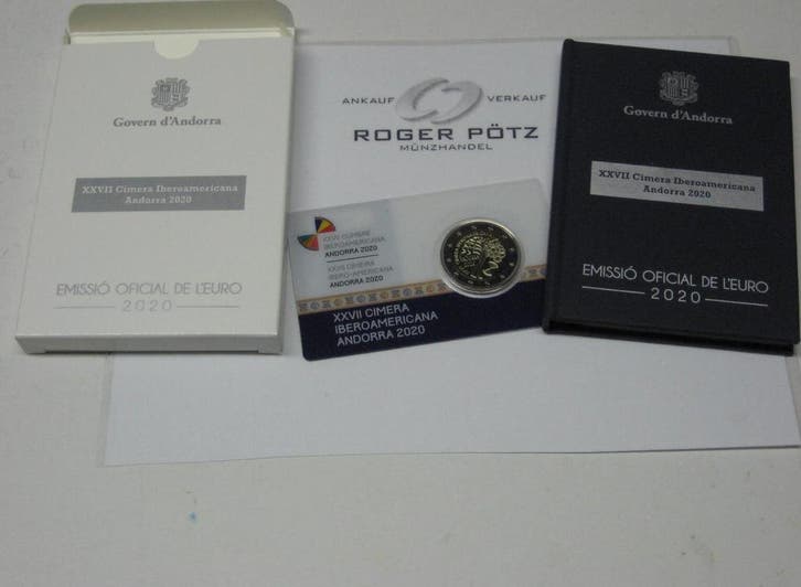 Andorra 2 Euro 2020 Iberoamerikanisches Gipfeltreffen pol..., Postzegels en Munten, Munten | Europa | Euromunten, België, Verzenden