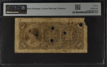 Congo belge. - 10 Francs - 1896 - Punch Hole Cancelled -