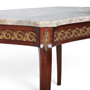 Salontafel - Mahonie, Marmer