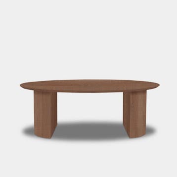 Tafel Ovaal Eikenhout  Half Rond  300x120, Huis en Inrichting, Nieuw