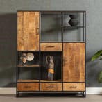 Vakkenkast Mangohout LowenXL, Verzenden, Nieuw, Overige houtsoorten, Industriële meubels