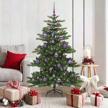 vidaXL Kunstmatige Hinged Kerstboom Groen 150 cm PVC en, Verzenden, Nieuw