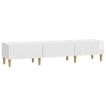 vidaXL TV Kast 147 x 34,5 x 30 cm Hoogglans Wit Bewerkt hout, Verzenden, Nieuw