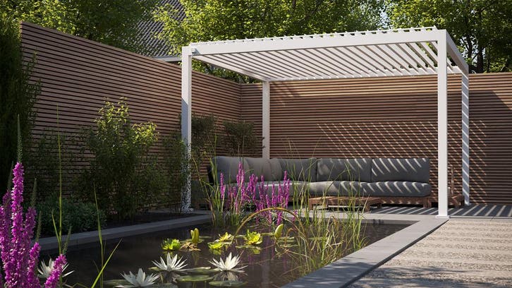 SUNS Alvaro overkapping 974 x 363 cm matt white SALE |, Jardin & Terrasse, Ensembles de jardin