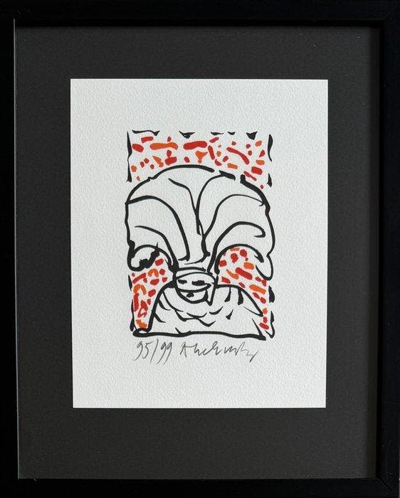 Pierre Alechinsky (1927) - Gille de Binche, Antiquités & Art, Antiquités | Autres Antiquités
