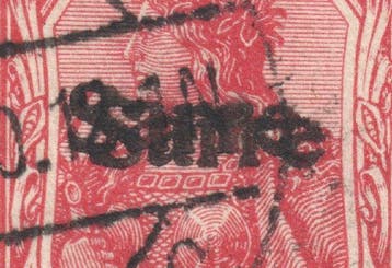 Saarland 1920 - SAAR 6 a I DD, DUBBEL OPDRUK, RARITEIT,, Gestempeld
