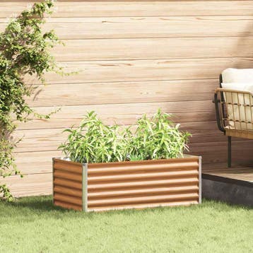 vidaXL Verhoogde plantenbak Lichtbruin 98 x 50 x 36 cm, Verzenden