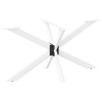 vidaXL Eettafelpoot spider vorm 120x68x(72-73) cm staal wit, Verzenden, Nieuw