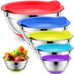 Strex Mengkommen Set 5 Delig - RVS - Mengkom met Deksel -, Verzenden, Nieuw