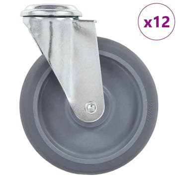 vidaXL 12 st Zwenkwielen met boutgaten 125 mm, Verzenden, Nieuw