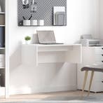 vidaXL Aan de muur bevestigd bureau Wit 80 x 45 x 30 cm, Huis en Inrichting, Bureaus, Verzenden, Nieuw