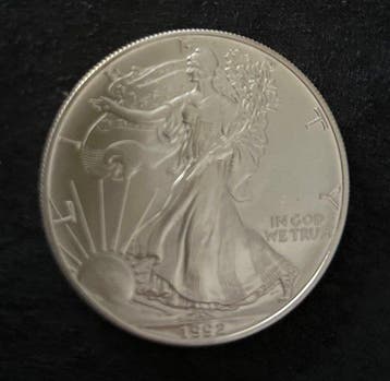 Verenigde Staten. 1 Dollar 1992, American Silver Eagle, 1 Oz, Postzegels en Munten