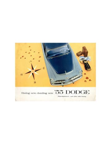 1955 DODGE PROGRAMMA BROCHURE ENGELS USA, Nieuw