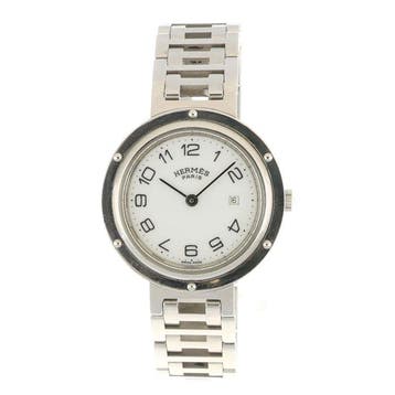 Hermès - Clipper Quartz Arabic Numerals Lady White Dial -, Nieuw