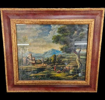 Italiaanse school (XIX) - Scena pastorale con figure
