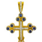 Pendentif - 18 carats Or jaune, Pendentif croix en or jaune, Bijoux, Sacs & Beauté