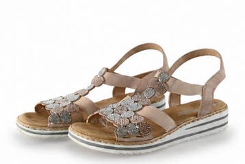 Rieker Sandalen in maat 40 Beige, Verzenden, Beige, Sandalen of Muiltjes, Zo goed als nieuw