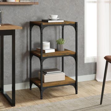 vidaXL Boekenkast 40x33x70,5 cm bewerkt hout en staal, Verzenden