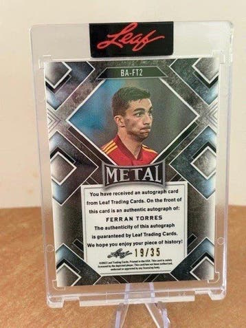 Leaf Metal Ferran Torres BA-FT2 Gesigneerde kaart,, Nieuw