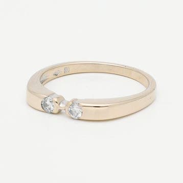 Ring - 18 karaat Geel goud Diamant (Natuurlijk)