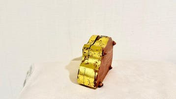 Boîte à bijoux - Bois, feuille dor