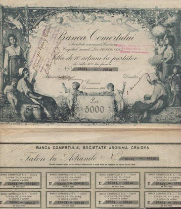 Roemenië. Banca Comertului 1921 (Zonder minimumprijs)