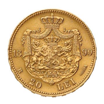 Roemenië. Carol I. 20 Lei 1890 XF