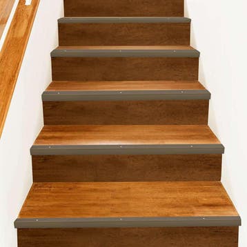 vidaXL Trapprofielen 30 st Bruin 67 x 3.5 x 3 cm Aluminium, Doe-het-zelf en Bouw, Ladders en Trappen, Verzenden, Nieuw