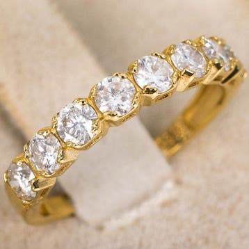 Zonder minimumprijs - Ring - 14 karaat Geel goud - 1.10ct., Nieuw