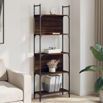 vidaXL Boekenkast 5-laags 60,5x24x166,5 cm bewerkt hout, Verzenden