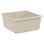 vidaXL Wasbak Beige 430 x 460 mm 80% Kwarts en 20% Hars, Huis en Inrichting, Keuken | Keukenelementen, Verzenden, Nieuw