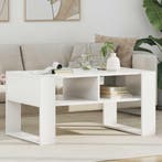 vidaXL Salontafel met opslag Wit 92 x 53 x 45 cm Bewerkt, Verzenden, Nieuw