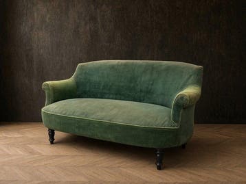 Sofa - Een authentieke 19e-eeuwse Napoléon III groene