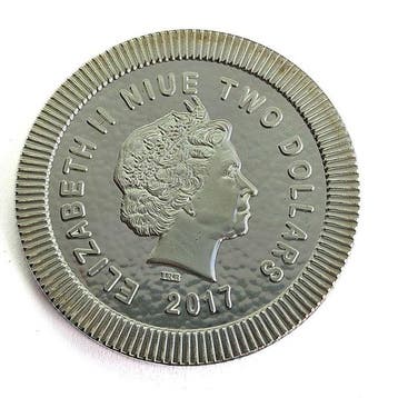 Niue. 2 Dollars 2017 - Athena Owl