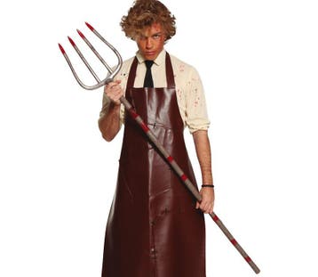 Halloween Bloederige Hark 1,55m, Verzenden