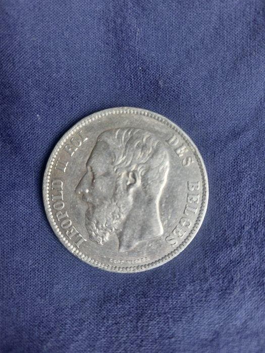 België. Leopold II. 5 Francs 1871 (Zonder minimumprijs), Postzegels en Munten, Munten | Nederland