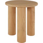 tectake Bijzettafel Sisi, rond, poten van massief hout - lic, Verzenden