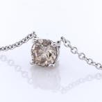 Zonder minimumprijs - Ketting met hanger - 14 karaat Witgoud