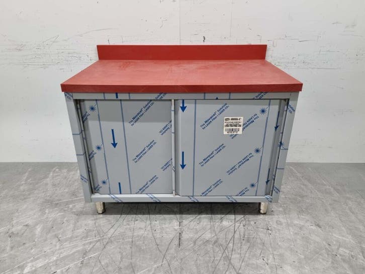 RVS Polyethylene PE Werkkast Kast Snijtafel 2 schuifdeuren, Articles professionnels, Horeca | Mobilier & Aménagement, Enlèvement ou Envoi
