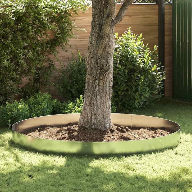 vidaXL Grasboorden 100x19 cm gegalvaniseerd staal 5 st, Jardin & Terrasse, Traverses & Bordures, Envoi