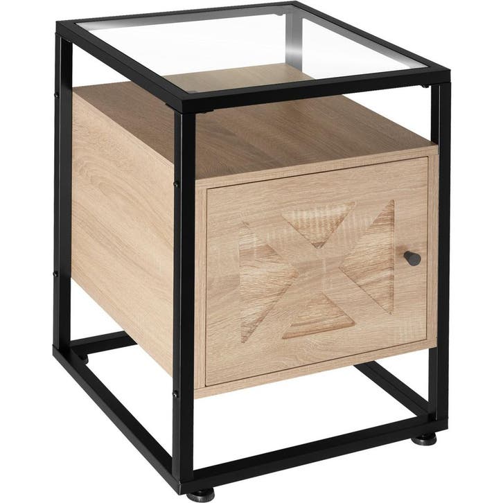 tectake Nachtkastje Kidderminster 40x43x60,5cm - Industrieel, Maison & Meubles, Tables | Tables d'appoint, Envoi