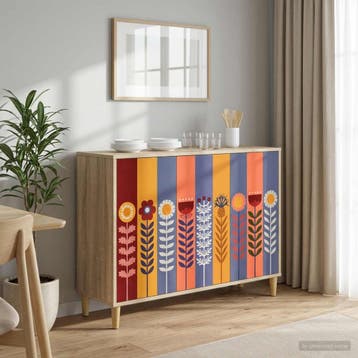 vidaXL Dressoir ESSEN Sonoma 102 x 33 x 75 cm Bewerkt hout, Verzenden